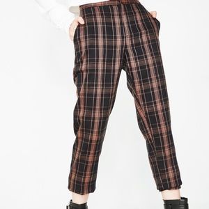 Honey Punch plaid trouser XS